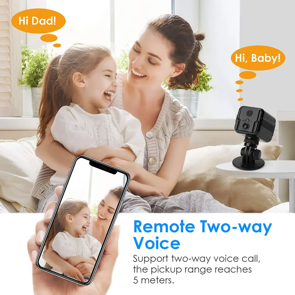 Мини IP камера ET T9 для домашней системы безопасности Wi Fi 1080P|Экшн-камеры| |