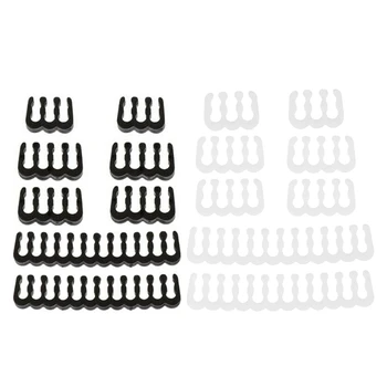 

16PCS PP Cable Comb Motherboard 6/8/24 Pin PC Power Cables Wiring for 2.5-3.4mm Cable Manager White & Black