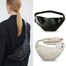 Маленькая сумка-бум, женская сумочка с заклепкой, женская сумка с рогом быка, брендовая дизайнерская женская сумка через плечо, сумка на грудь, кожаная сумка на плечо