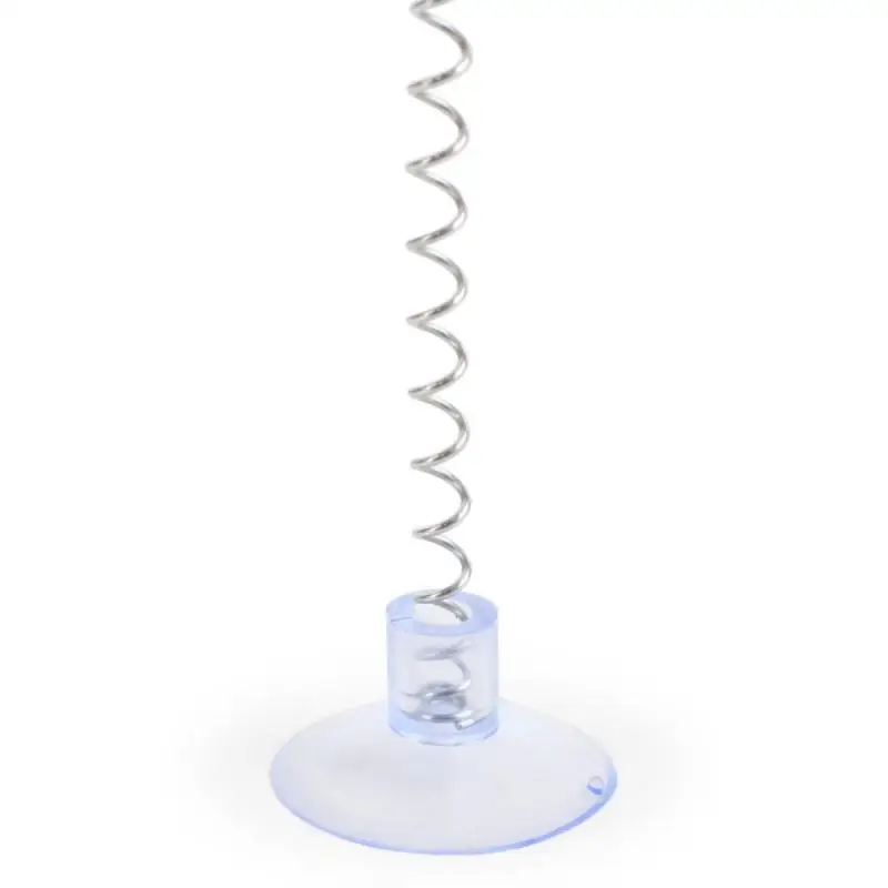 Interesting elastic color mouse and feather bottom sucker pet cat toy Pet supplies (two colors are random)