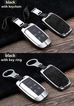 

High Quality Car Suede Leather Key Case For JAGUAR XE XF XJ F PACE For Land Rover Range Rover A9 Discovery Sport Evoque