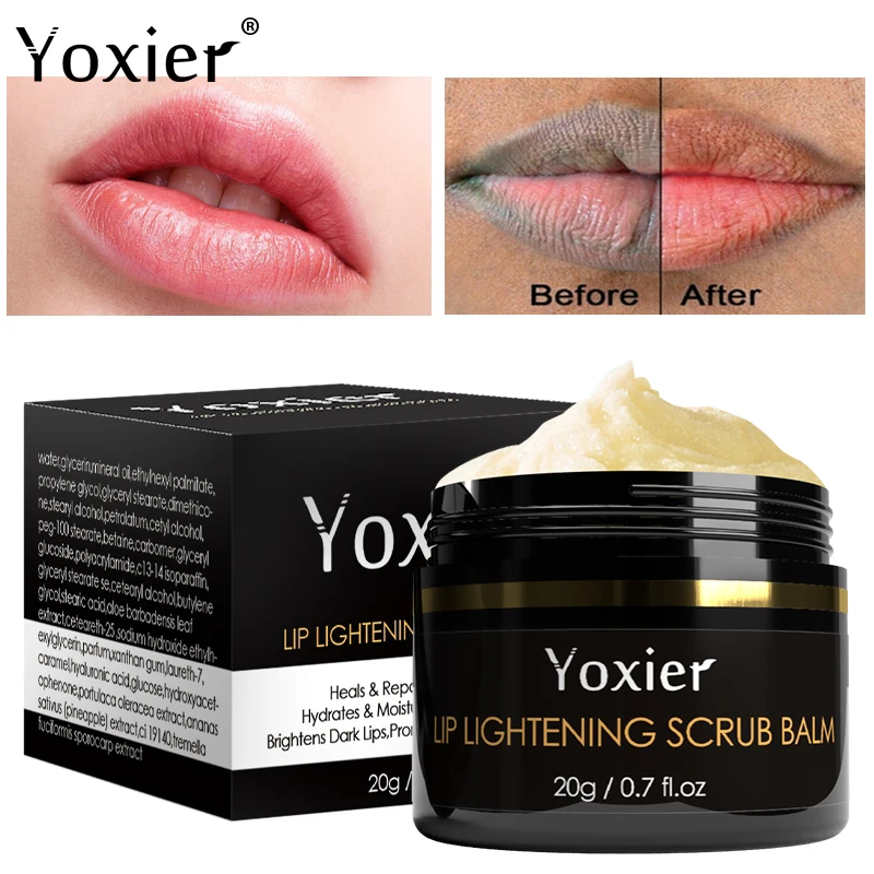 Lip Scrub Cream Brightens Dark Lips Fades Nicotine Stains Moisturizing