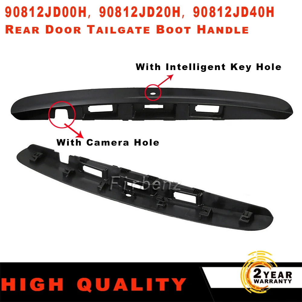 90812JD20H Tailgate Handle Boot Handle with Camera Key Holes For Nissan