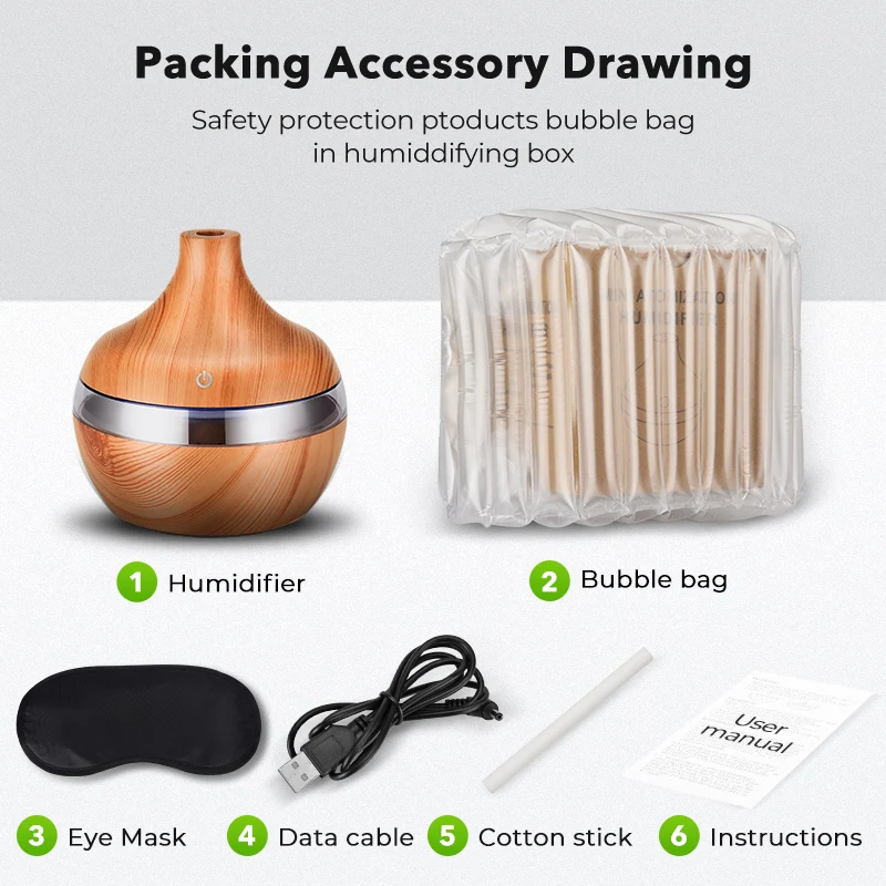 Details about   Essential Aroma Oil Diffuser Ultrasonic Wood Grain Air Humidifier USB MIni Light 