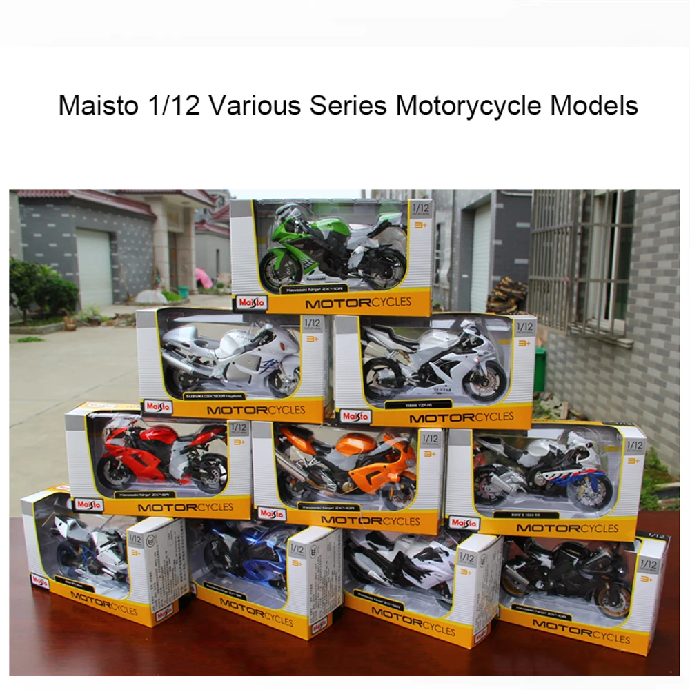 Мотоциклетные модели Maisto 1:12 Kawasaki MV Agusta Ducati KTM Benelli Suzuki из сплава литые детские