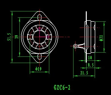 6pin U6A Rohr Buchse Keramik Ventil Basis Power Lampe Jack Für 2A5 6C6 6D6 KR43 KR49 VT57 VT58 Chassis Bottom Mount DIY HiFi – Detail 1