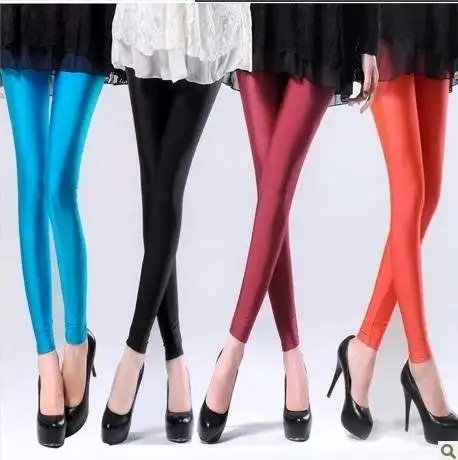 

female 2019 New spring autumn Candy color trousers women elastic Thin casual pants