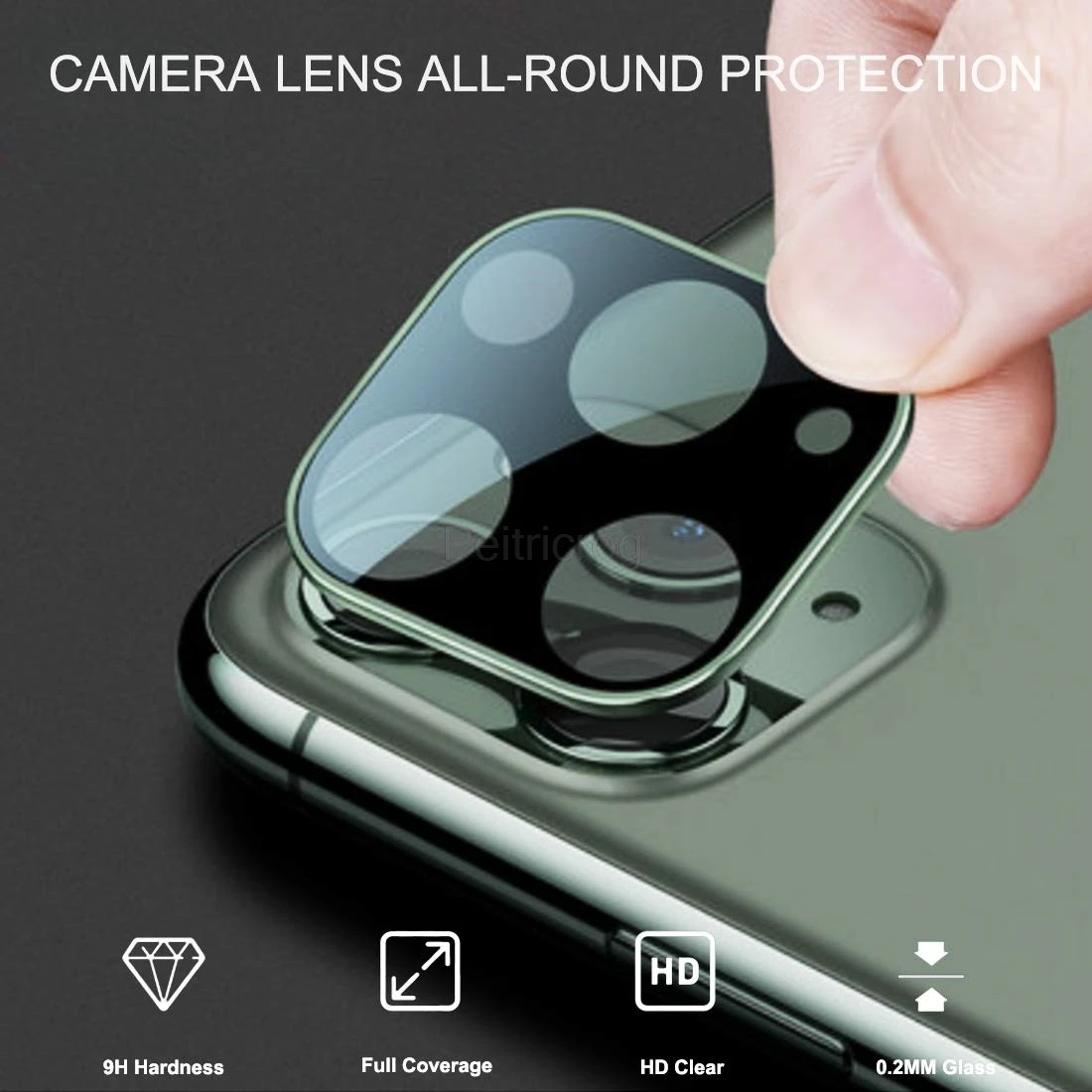 Объектив камеры полное покрытие iPhone 11 Pro MAX камера защитное металлическое кольцо из закаленного стекла для iPhone XS Max XR X защитный чехол для объектива