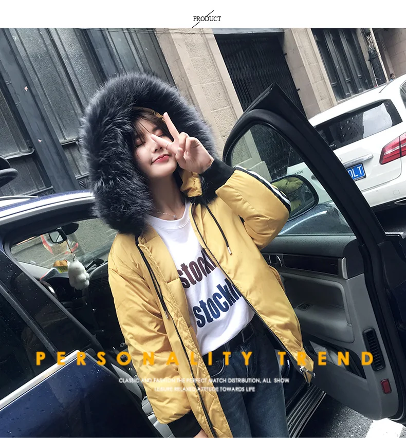 Off Season Small Cotton-Padded Jacket Women's Short New Style Korean-style down Jacket Cotton-padded Clothes Winter BF Stud