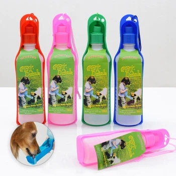 

250ml Pet Folding Drinker Pet Dog Water Bottle Cat Outdoor Portable Dog Drinking Bottle Bowl Pets Travel Drinker