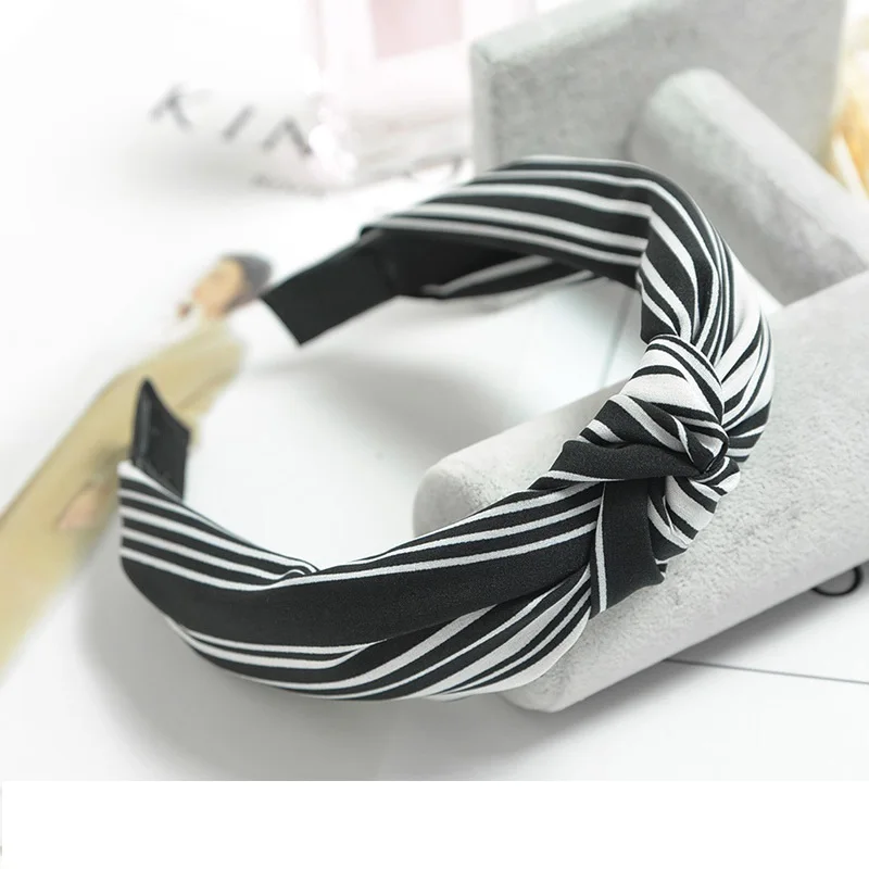 bridal hair clip Girls New Flower Head Bands For Women Print Hair Hoop Knot Hairband Hair Accessories for Girls High Quality Accessory Headwrap head scarves for women Hair Accessories