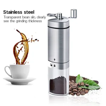 

Portable Coffee Grinder Stainless Steel Adjustable Handheld Coffee Grinder Cocoa Bean Conical Burr Mill Manual Coffee Grinder