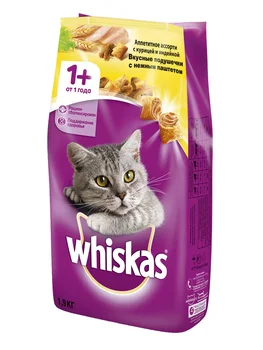

WHISKAS WHISKAS appetizing ASSORTED for adult cats with chicken and turkey with delicate pate