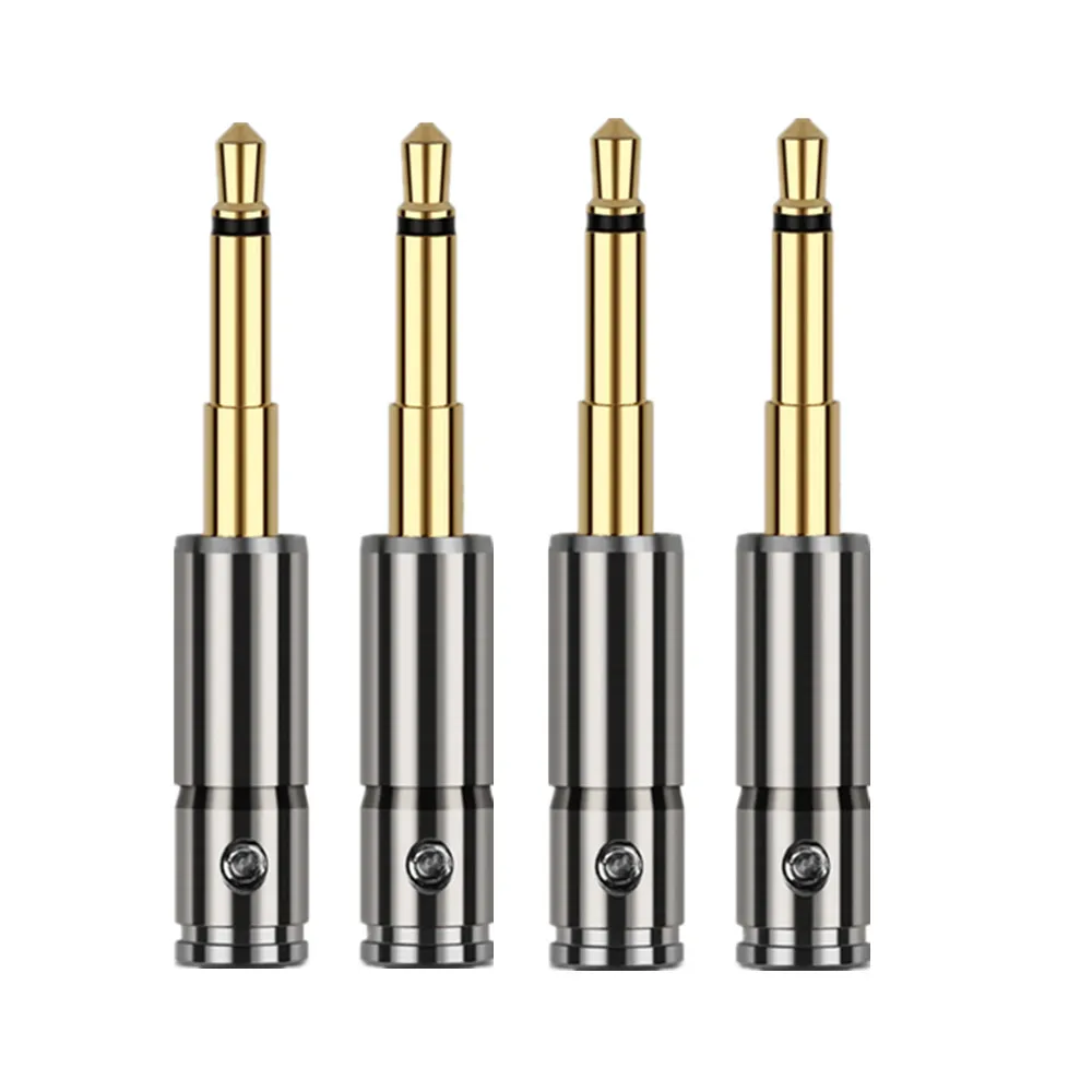 3 5mm Audio Jack For MM400 Earphone Plug Stainless Steel Shell Gold Plated Solder Headphone Jack Adapter DIY Silver