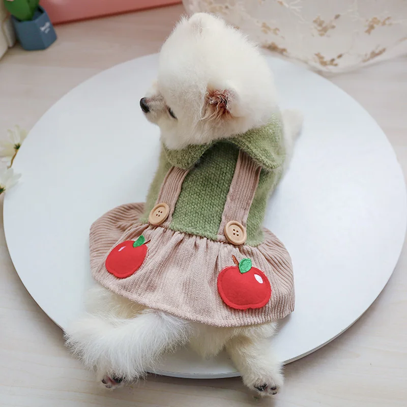 PETCIRCLE-Dog-Puppy-Clothes--Strap-Skirt-Pet-Cat-For-Teddy-Schnauzer-Chihuahua-Bichon-For-Small