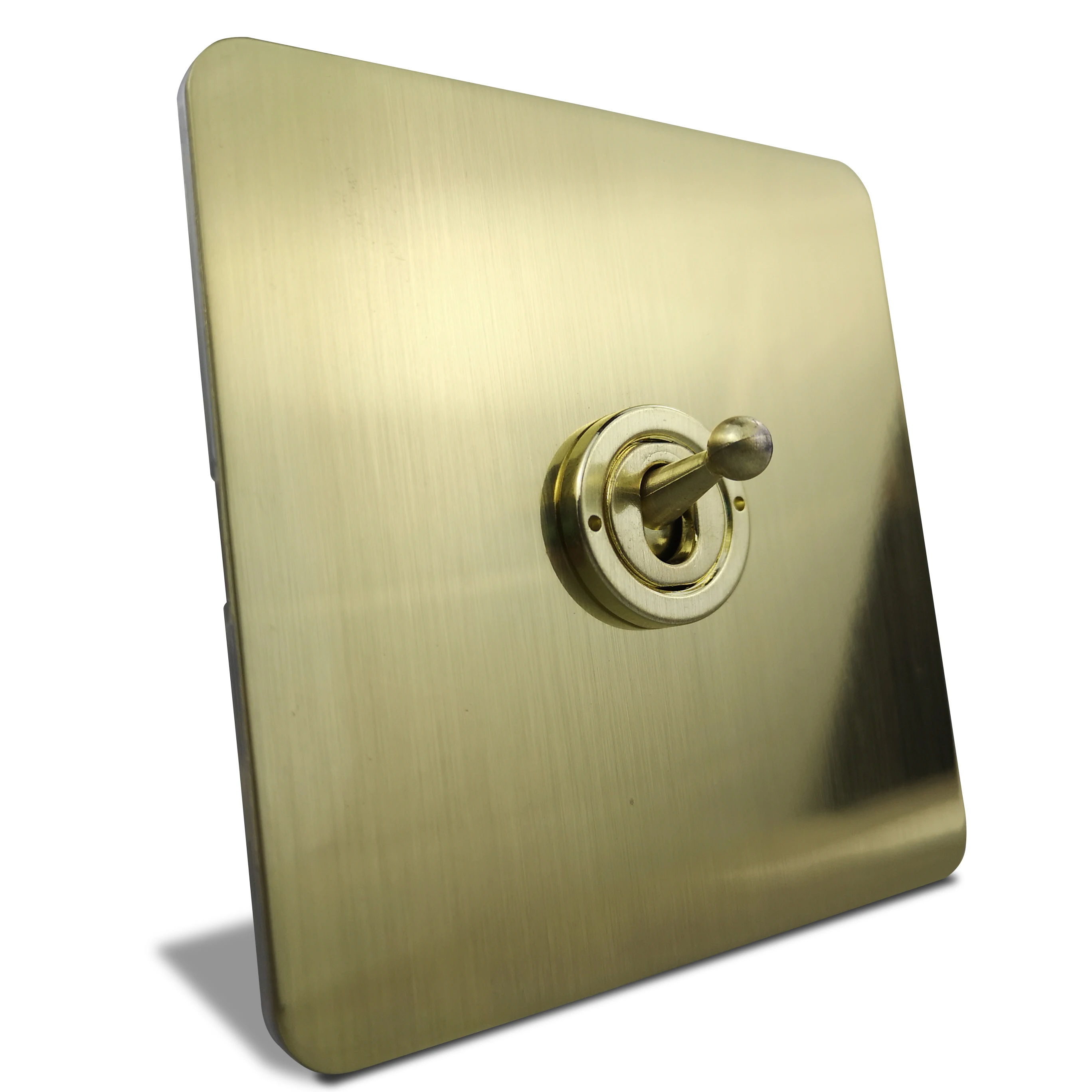 Переключатель электрического освесветильник Wallpad Satin Gold H6 1 клавиша канал 2 канала
