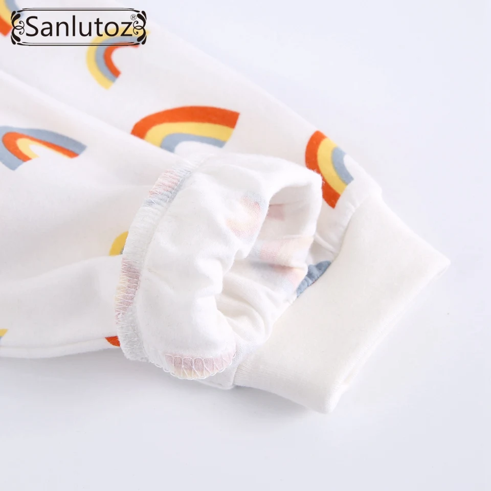 Sanlutoz/комбинезон для новорожденных; зимняя одежда для малышей с героями мультфильмов; хлопковые детские комбинезоны с длинными рукавами; повседневная одежда для малышей