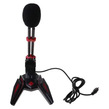 

USB 3.5mm Gaming Microphone for Computer Desktop PC Recording Live Broadcast Chatting Mic