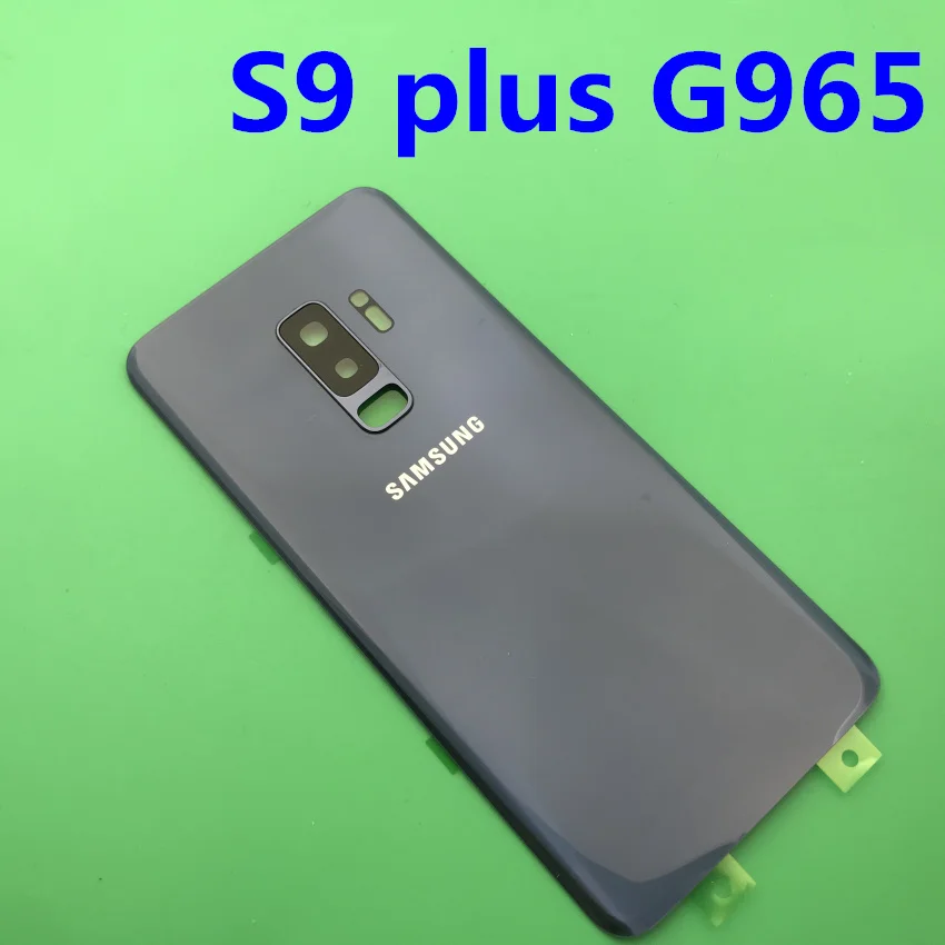 Оригинальное стекло для samsung Galaxy S9, G960, S9 plus, G965, задняя крышка для батареи, задняя крышка для двери, запасной чехол+ клейкая наклейка