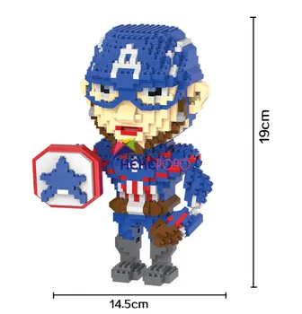 

1484PCS 9018 Diamond Mini Bricks Captain Building BlockEducational Casual Fight Inserted-Building Blocks Figure Cartoon Toy