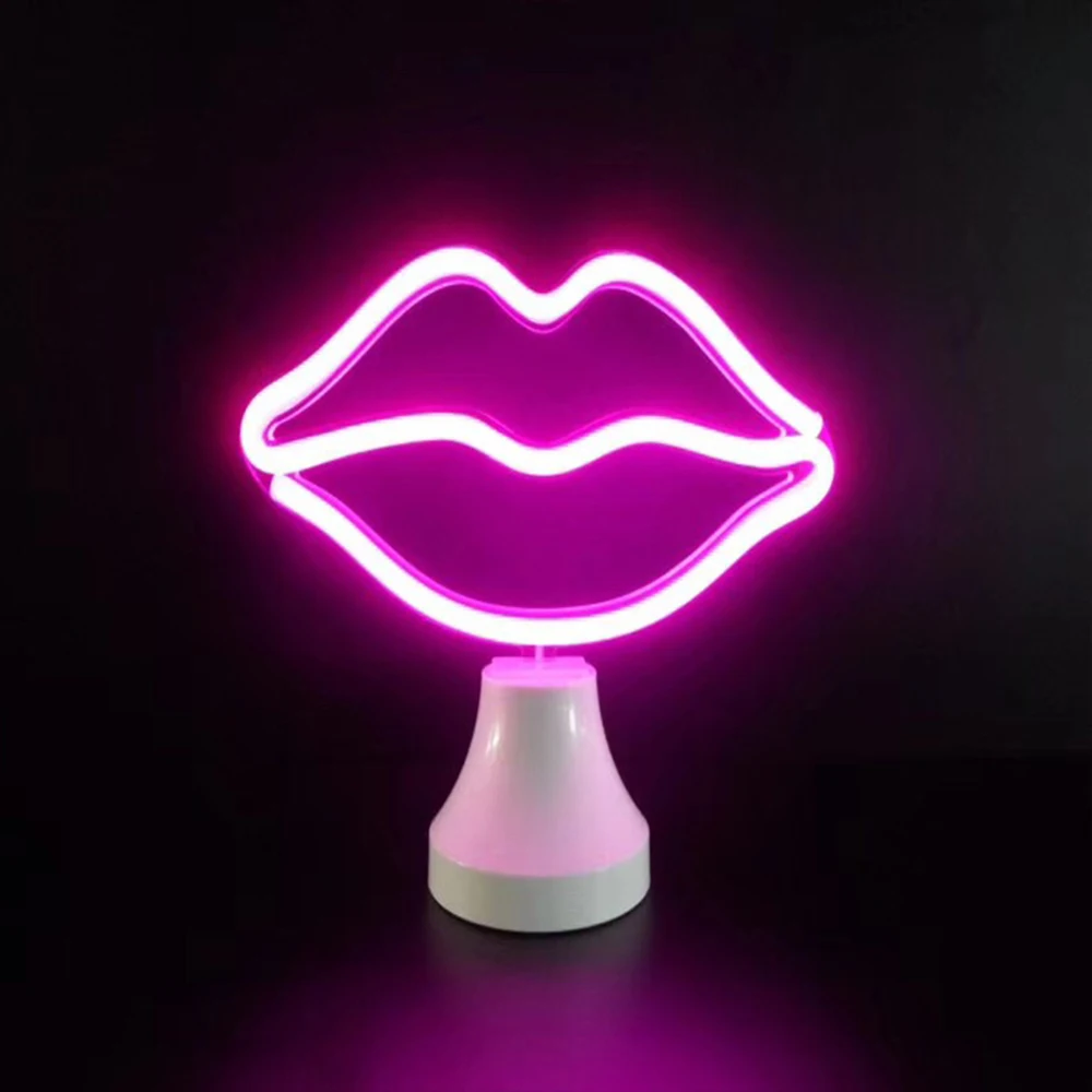 Светодиодная неоновая лампа с двойным USB аккумулятором Радужный неоновый