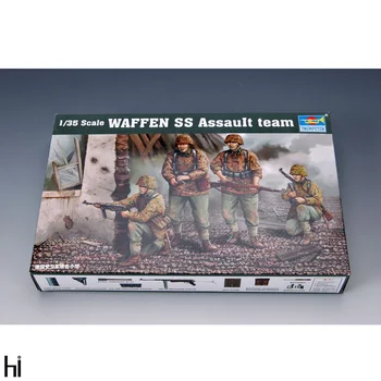 

Trumpeter 00405 1/35 Waffen SS Assault team 4 figures Soldiers Military Assembly Plastic Model Building Kit