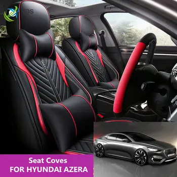 

Car Seat Covers FOR HYUNDAI AZERA 2011-2018 2019 2020 leather full surround four general AZERA steering wheel cover headrest