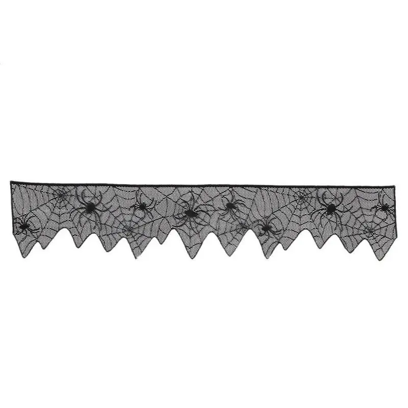 Halloween Decor Lace Spider Table Cloths Multi-Size Party Home Festival Decoration Textile Modern Simple Design Kitchen Curtain