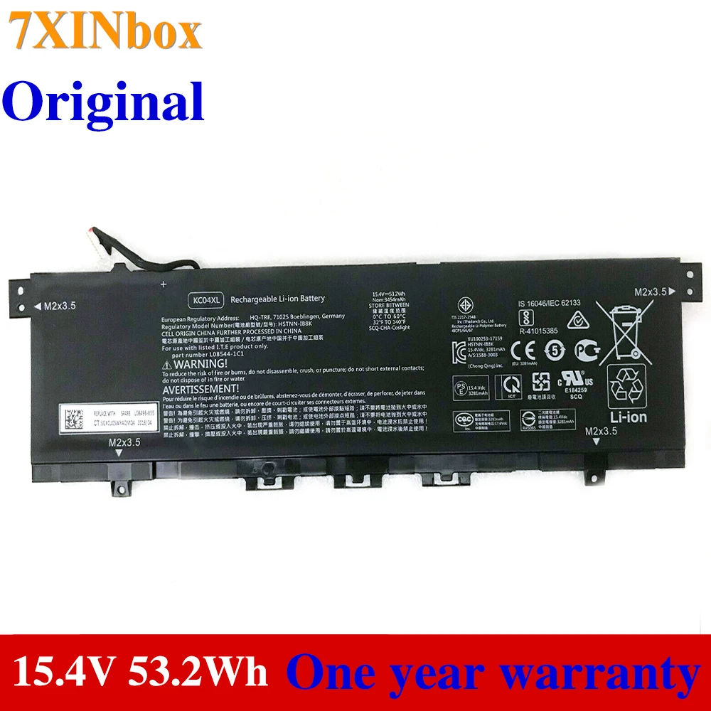 7XINbox 15 4 V 53.2Wh KC04XL Оригинальный аккумулятор для ноутбука HP ENVY 13x360 PC 13 13-ah0001la HSTNN-DB8P |