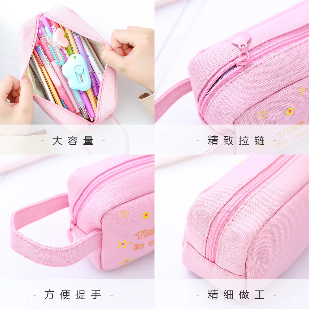 1 шт. Kawaii пенал с милым рисунком Большой Вместительный пенал Kawaii сумка Канцелярские принадлежности Школьные принадлежности подарки для детей Корейская сумочка
