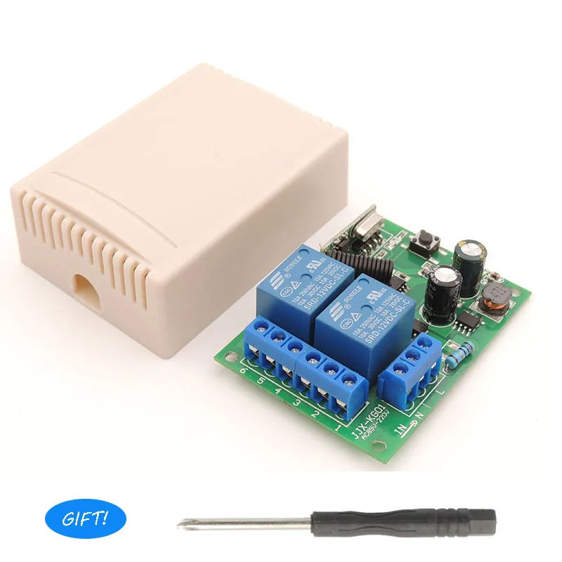 433Mhz RF Universal Wireless Remote Control Switch AC 85V ~ 250V Relay Receiver For Garage RollingGate Curtain SlidingDoor Motor