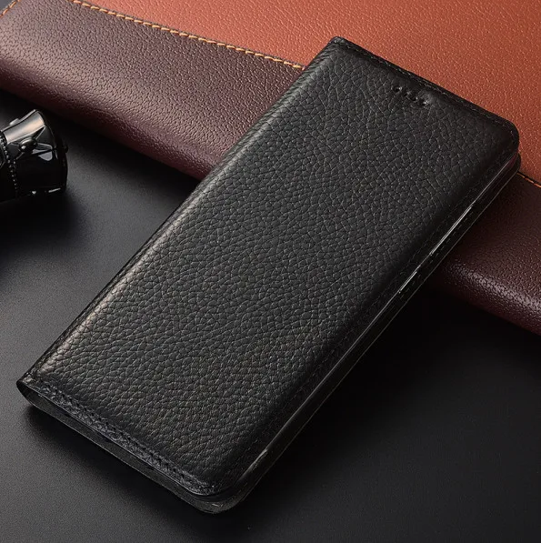 Бизнес Натуральная кожа флип-чехол-бумажник с откидной крышкой для Xiaomi Redmi 4x/Xiaomi Redmi 4 Pro постоянного флип, чехол для мобильного телефона задняя крышка, Funda - Цвет: Black