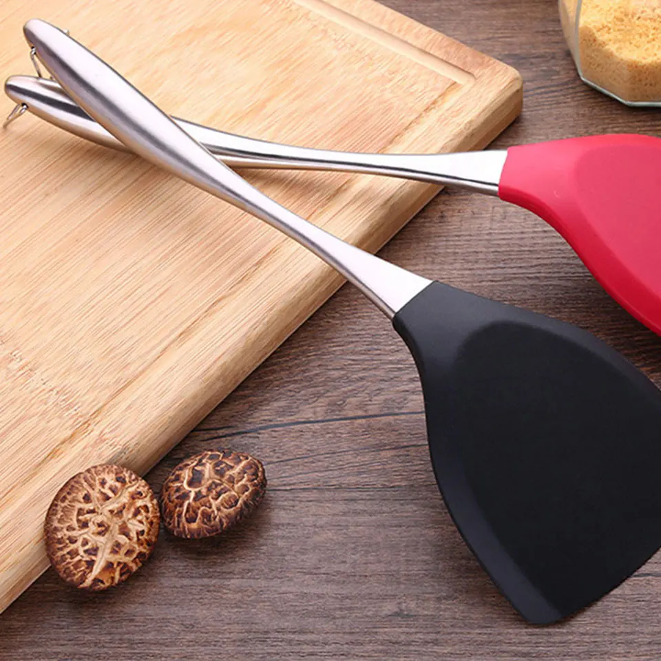SSGP кухонная утварь пищевой силиконовый шпатель 304 нержавеющая сталь Ручка