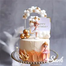 Элегантный балетный торт для девочек на день рождения Hairball Арка десерт украшения для душа для ребенка принадлежности для выпечки Любовь Подарки
