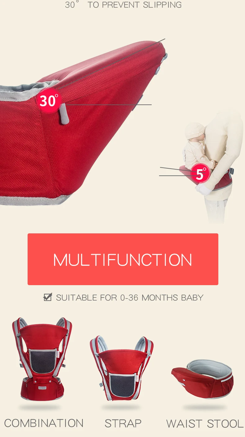 Ibelibaby Baby Cariier воздухопроницаемая Сумка-кенгуру для переноски ребенка, Хлопковая Сумка-кенгуру для новорожденных, Эргономичные рюкзаки-кенгуру для новорожденных