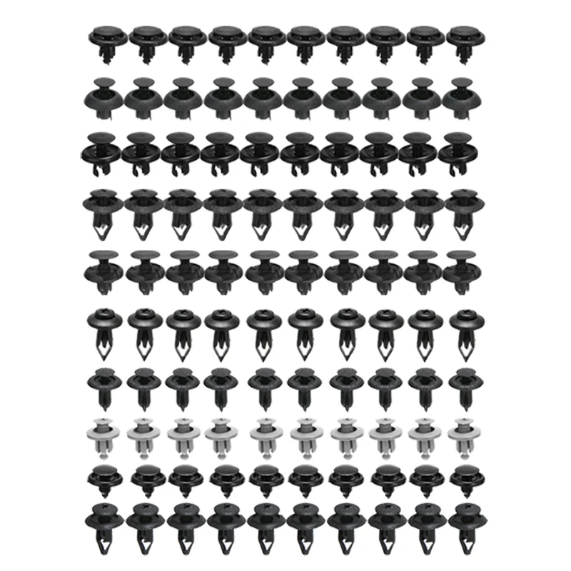 100 шт. Универсальный Пластик пуш-ап заклепки отделка Панель Крепежная Скоба 6/7/8 мм отверстие Fender бампер зажимы-пистоны для закрепления дверной обивки