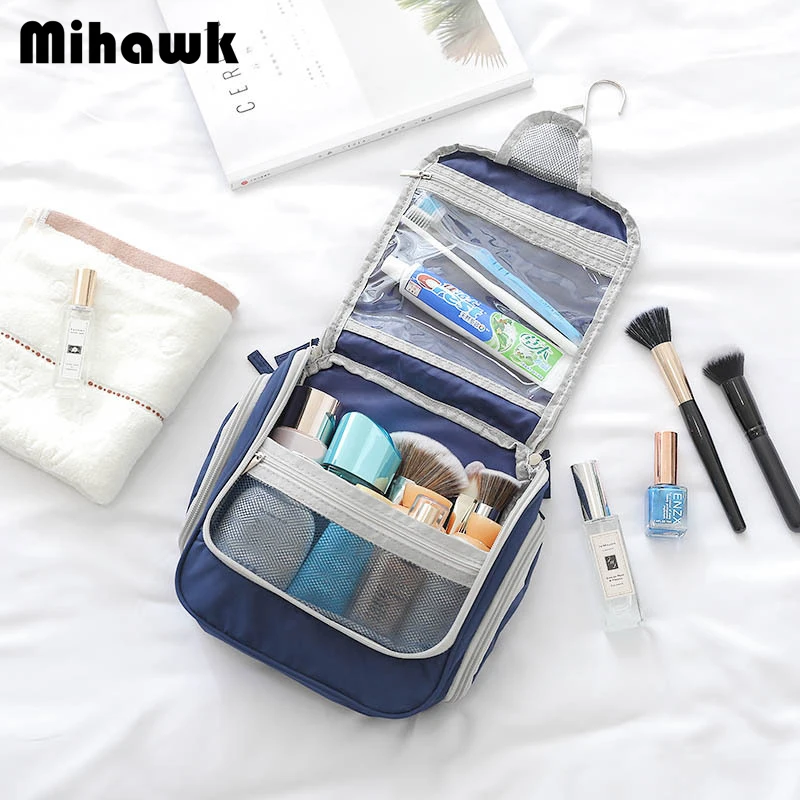 Mihawk дорожная косметическая сумка для туалетных принадлежностей для женщин складной косметический Органайзер на молнии сумка чемодан
