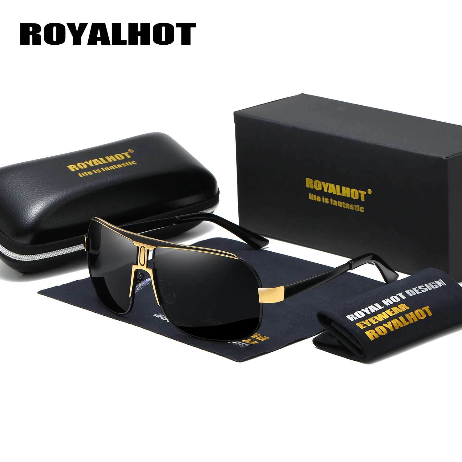 Очки солнцезащитные RoyalHot для мужчин и женщин поляризационные темные очки в