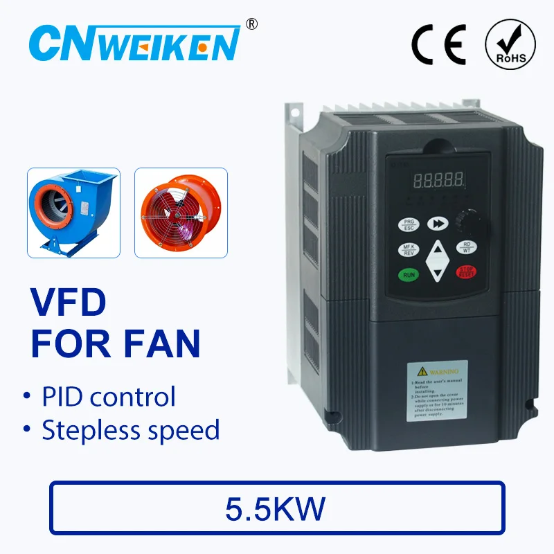 Регулятор скорости для вентилятора двигателя 220V 5.5KW 3 фазы 220v выход 50 hz/60 hz AC