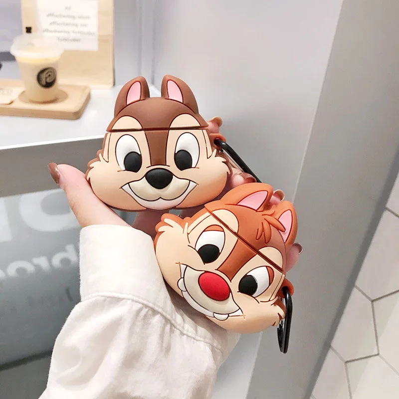 

For AirPod 2 Case 3D Squirrel Cartoon Soft Silicone Wireless Bluetooth Earphone Cases For Apple Airpods Case Cute Cover Funda