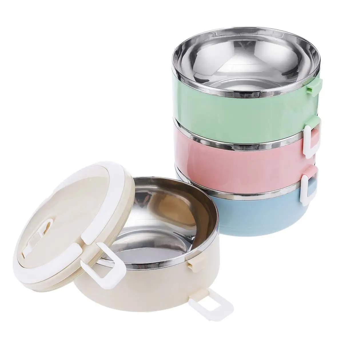 cheap Lunchbox Leakproof Lunch Box Food Container Portable Stainless Steel Thermal Lunch Box For Office Camping Supplies