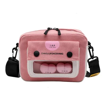 

2019 Lovely Small Handbag Chicken Canvas Crossbody Shoulder Bags Flap For Summer Pink Mini Bag Lady Women Girl Messenger Candy