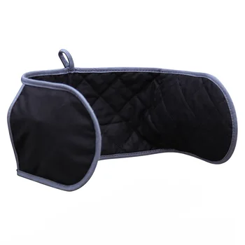

Padded Heat Oven Gloves Resistant Kitchen Cotton Potholders Mitts Black