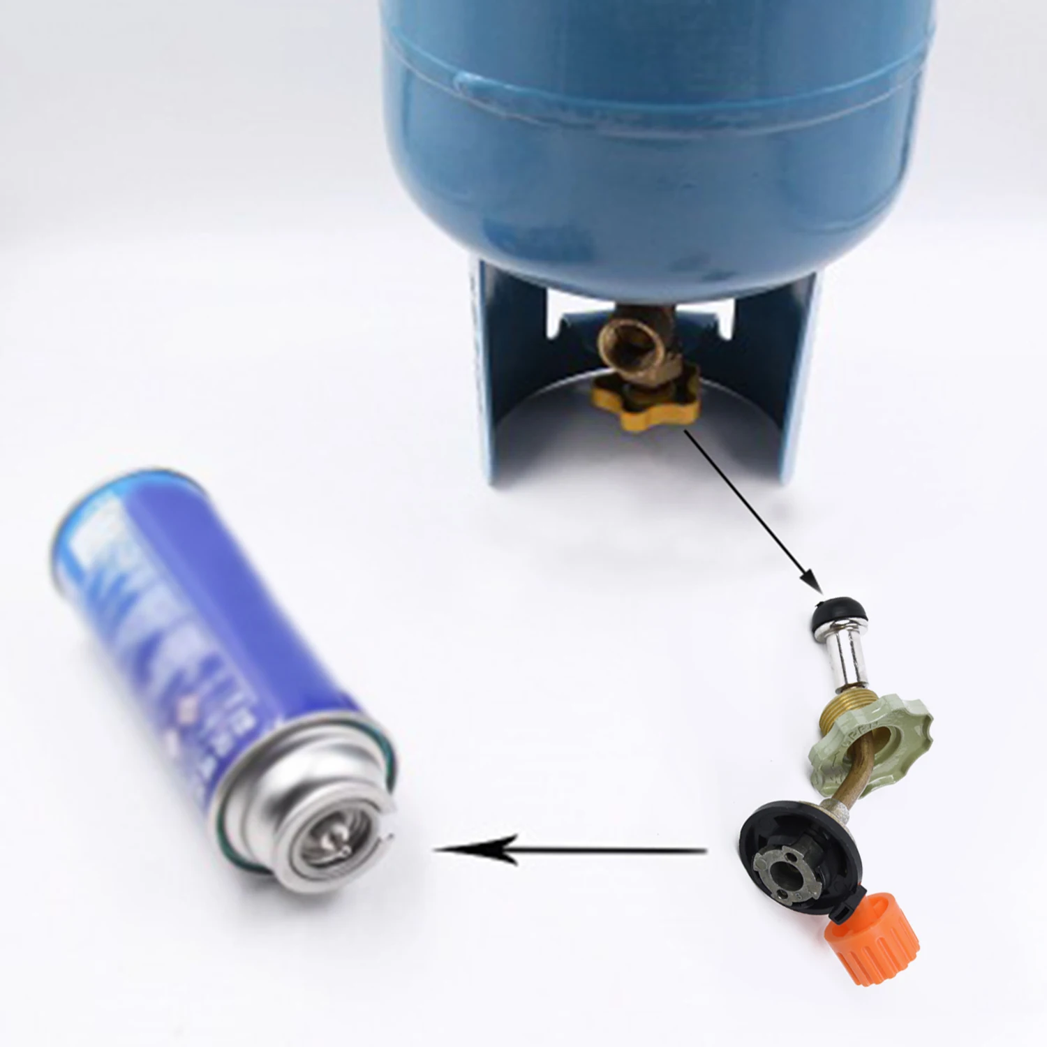Alta calidad, cilindro de Gas butano, Conector de relleno de tanque de combustible, válvula adaptadora de conmutación segura, válvula de carga inflable, Multi-Herramienta ► Foto 3/6