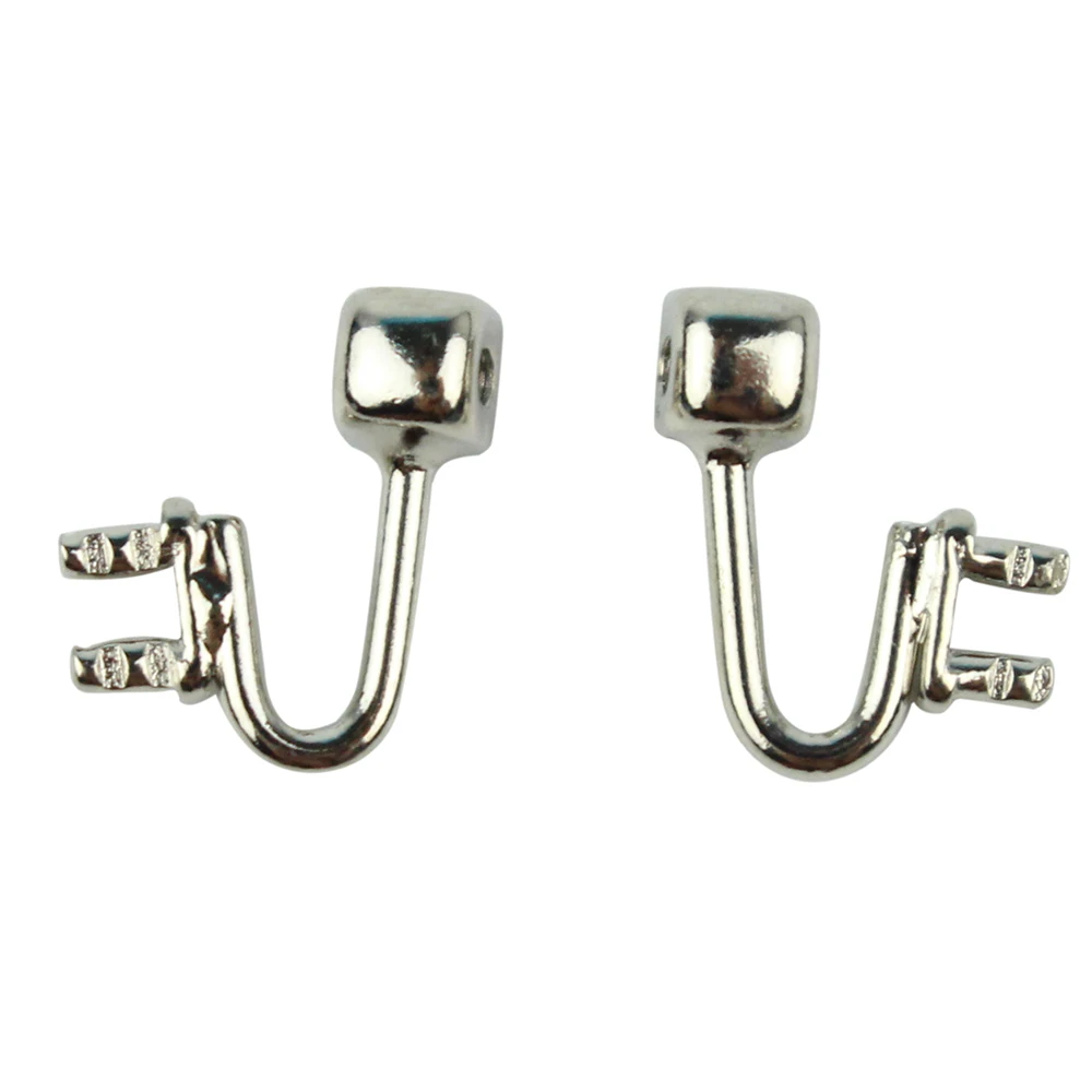 20pcs(10pairs) 안경 코 패드 팔 스테인레스 스틸 코 패드 홀더 안경 수리 액세서리