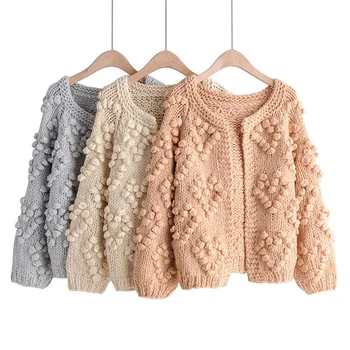 

2019 Autumn New Women Sweater Knitted Casual Sweater Jacket Jumper O-neck Long Sleeve Solid Cardigan Outwear Sweaters Femme
