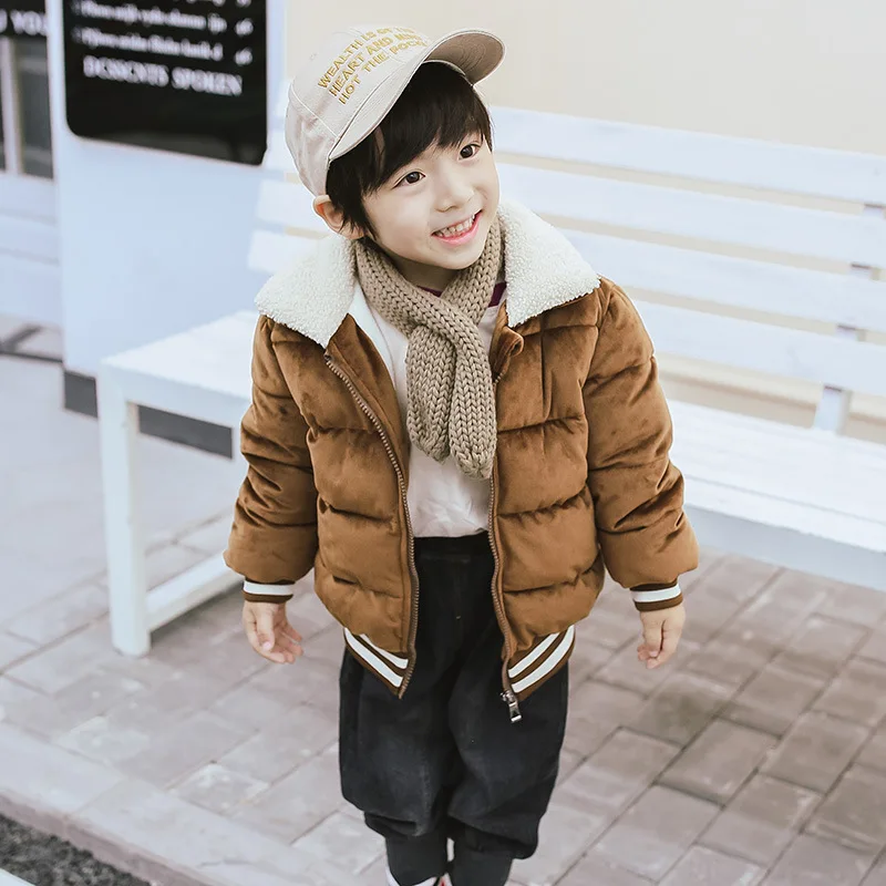 

According to xin yu Child Children down Jacket Cotton-padded Clothes Liz Velvet Coats Men And Women Children Thick Cotton-padded