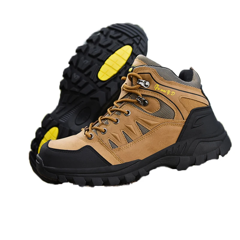 

High Quality Casaul Shoes Men Leather Keep Warm Comfortable High Top Men Shoes Rubber Bottom Non-Slip Wear-resistant Male Shoes