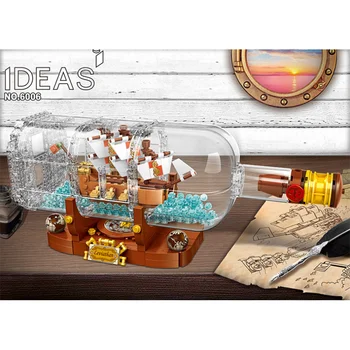 

Building Blocks toy Assembling small particles Building Blocks set Collection drifting bottle assembling building block t