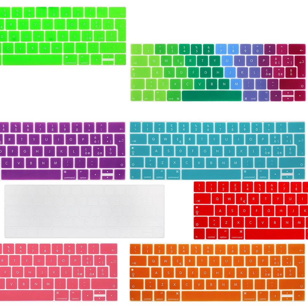 Европейская итальянская версия для Macbook pro13 A2159 15pro крышка клавиатуры цветная клавиатура крышка для сенсорной панели A1706 A1707 A1989 A1990